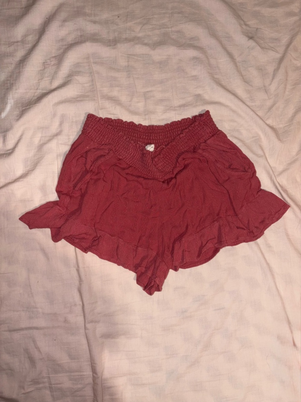 BeBop Dusty Rose Ruffled Lounge Shorts